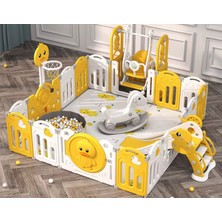 Evaro Modern Tasarım Katlanabilir Koruyucu Plastik Çit Kapalı Oyun Alanı Güvenli ve Eğlenceli 200X200 cm