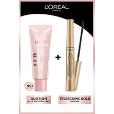 Luua L'oreal Paris Telescopic Maskara & Glotion All-In-One Doğal Işıltı 901 Makyaj Seti