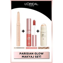 Luua L'oreal Paris Parisian Glow Makyaj Seti Le Shadow Stick Göz Farı + Lumi Blush Allık 630+LUMI Glass Highlighter 610