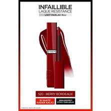 Luua L'oreal Paris Infaillible Laque Resistance Likit Parlak Ruj - 520 Berry Bordeaux