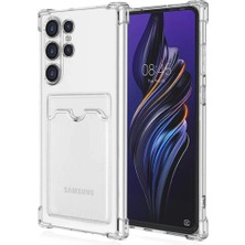 Magicool Samsung Galaxy S24 Ultra Kılıf Kart Şeffaf Silikon - Şeffaf