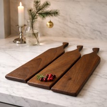 Qarqa ''anka'' Doğal Ceviz Sunum Tahtası 3’lü Set – Özel Tasarım -Lazerle Kişiselleştirme