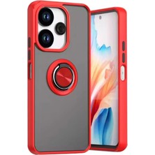 Magicool Xiaomi Redmi 13 4g Kılıf Montreal Yüzüklü Silikon Kapak - Kırmızı