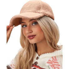 Derikem (657) Gül Kurusu Kadın Kışlık Merinos Kıvırcık Peluş Şapka Gül Kurusu Standart