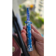 PAZAAR59 Yarı Otomatik Güllü Çakı,kemer klipsi