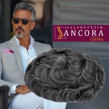 Sp Sacprotezim Yepyeni Bir Sen Protez Saç Ancora 7x9 Renk 1b %40 Beyazlı Ince Telli Her Yöne Taranabilen Alt Yapı %100 Insan