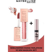 Luua Maybelline New York Lifter Gloss Nemlendirici Dudak Parlatıcısı 003 Moon & Mini Lash Sensational Maskara Seti