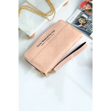 Choscale Telefon Bölmeli Tek Fermuarlı Yumuşak Dokulu Kartlıklı Cüzdan