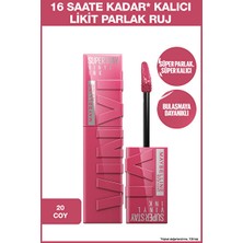 Luua Maybelline New York Super Stay Vinyl Ink Uzun Süre Kalıcı Likit Parlak Ruj 20 Coy
