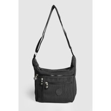 Septemmart Krinkıl Kumaş Çok Bölmeli Kadın Çapraz Çanta