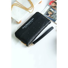 Choscale Telefon Bölmeli Tek Fermuarlı Yumuşak Dokulu Kartlıklı Cüzdan