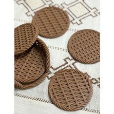 Atheron 3D Hasır Bardak Altılığı 6'lı Set