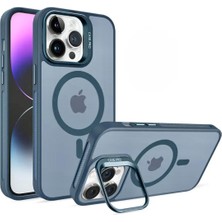 UK Apple iPhone 16 Uyumlu Magsafe Stantlı Premium Kılıf Lens Hediye