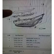OEMPARTS Far Üst Plastiği City 2022 Sonrası Sol (Oem NO:33157T00T11)