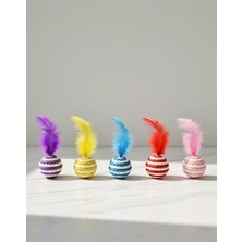 Quard Paws Kedi Köpek Oyun Topu Oyuncağı Renkli Tüylü Eğlenceli