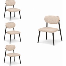 Avenza Living Polo 4’lü Metal Ayaklı Modern Mutfak Sandalyesi – Konforlu Oturum