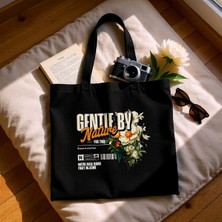Tişört Kodu Gentle By Nature – Siyah Gabardin Fermuarlı Bez Çanta