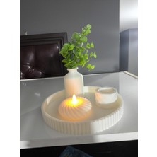 Vazo ve Mumluk Takımı Pilli Mum ve Renkli Mum Hediyeli