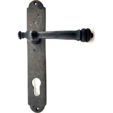 Antika Tarz Dekoratif Pirinç Taşra Oda Kapı Kolu - 220X35 Mm, Oksit