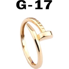 TRY Kartier Model Çivi Yüzük Unisex Model - 2168 17 Altın