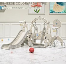 Evaro 7'si 1 Arada Çok Fonksiyonlu Çocuk Oyun Set Basketbol, Salıncak, Kaydırak, Futbol Kalesi  Atış Yeri