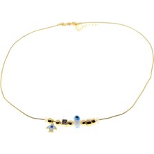 TRY Altın Renk Beyaz Kuş Pandora Model Zirkon Kolye  - 3006