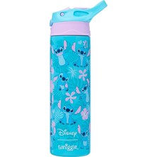 Smiggle Disney Stitch Lisanslı Termos Suluk – Paslanmaz Çelik, Kapaklı Ağızlık, 520 ml