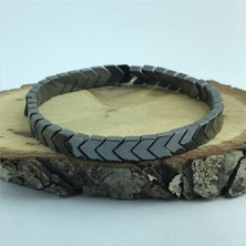 TRY Hematit Görünümlü Ok Çavuş   Bileklik Unisex