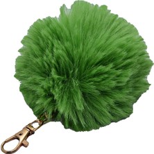 TRY Fıstık Yeşili Renk Peluş Ponpon Anahtarlık  980