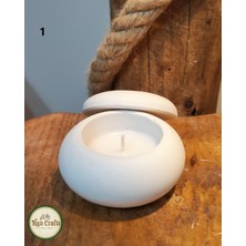 Han Crafts Hediyelik Kokulu Mum El Yapımı Seramik Mumlukta Düğün, Nişan, Kına, Mevlüt, Baby Shower Hediyeliği