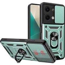 Magicool Xiaomi Poco X6 Kılıf Pars Lens Yüzüklü Silikon - Yeşil