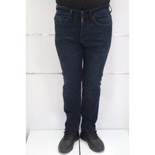 Denim Cartel Fistan Store Erkek Lacivert Yüksek Bel Rahat Kesim Boru Paça Jean Pantolon