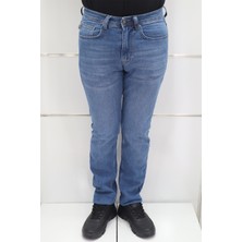 Denim Cartel Fistan Store Erkek Açık Mavi Yüksek Bel Rahat Kesim Boru Paça Jean Pantolon