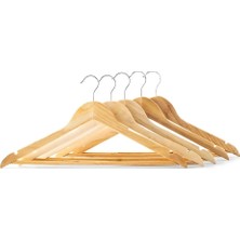 808 Studio Doğal Ahşap Askı 5 Adet – Elbise & Gömlek Askısı