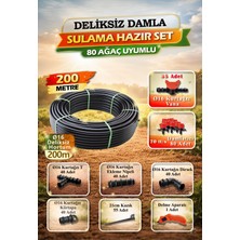 200 Metre 16MM Deliksiz Damla Sulama Hazır Set – 80 Ağaç Uyumlu