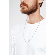 TRY Iç Içe Geçmeli Asansör Erkek Kolye Zincir 3mm 65CM