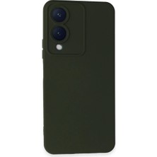 Magicool Vivo Y17S Kılıf Nano Içi Kadife Silikon - Koyu Yeşil