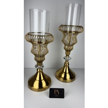 Palpe 2li Mumluk Şamdan Dekoratif Obje Biblo Süs Eşya Salon Aksesuar Tv Sehpa Masa Konsol Ofis Salon Dekor