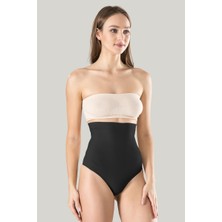 Beruflic Giyim Kadın Ten Dikişsiz Eksta Yüksek Bel Silikon. Mideli String 1 Beden Inceltici Külot Korse B