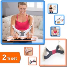 Hereveoyuncak Kol ve Göğüs Egzersiz Fitness Cihazı 1 Adet + Ayak Parmak Egzersiz Lastiği 1 Adet - 2li Set D8U3K8