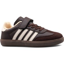 Kindep (Lafonten) Çırtlı Çocuk Spor Ayakkabı Kahve