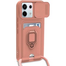 Magicool Xiaomi Redmi Note 13 Pro 5g Kılıf Zuma Kartvizitli Yüzüklü Silikon - Pembe