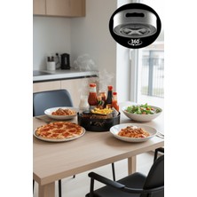Heredot 360 Derece Döner Siyah Banyo Mutfak Düzenleyici Organizer Toparlayıcı Tepsi MIT1288