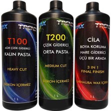 Trendwax 1 Litre Kalın Pasta,orta Pasta ve Koruyucu Cila Wax