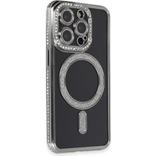 Magicool Iphone 14 Pro Max Kılıf Joke Simli Magneticsafe Kılıf - Gri