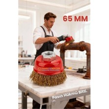 Butik M14 Uyumlu Çanak Tel Fırça 65 mm Profesyonel Pas Sökücü Yüzey Temizleme Diski