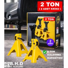 Maxkraft 2 Ton 4 Ayaklı Ikili Profesyonel Mandal Kilitli Emniyetli Taşıma ve Destek Standı Kriko Sehpası
