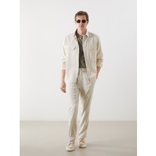 Lc Waikiki Yeni Sezon Standart Kalıp Keten Karışımlı Erkek Pileli Chino Pantolon