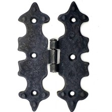 HERŞEYBURDAMODA Antika Tarz Dekoratif Pirinç Lale Menteşe - 104X77 Mm, Oksit