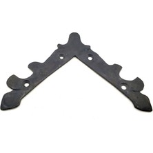 Karahanbey Antika Tarz Dekoratif Pirinç Lale Köşe Gönye - Üst, 133X133 Mm, Oksit